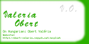 valeria obert business card