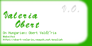 valeria obert business card